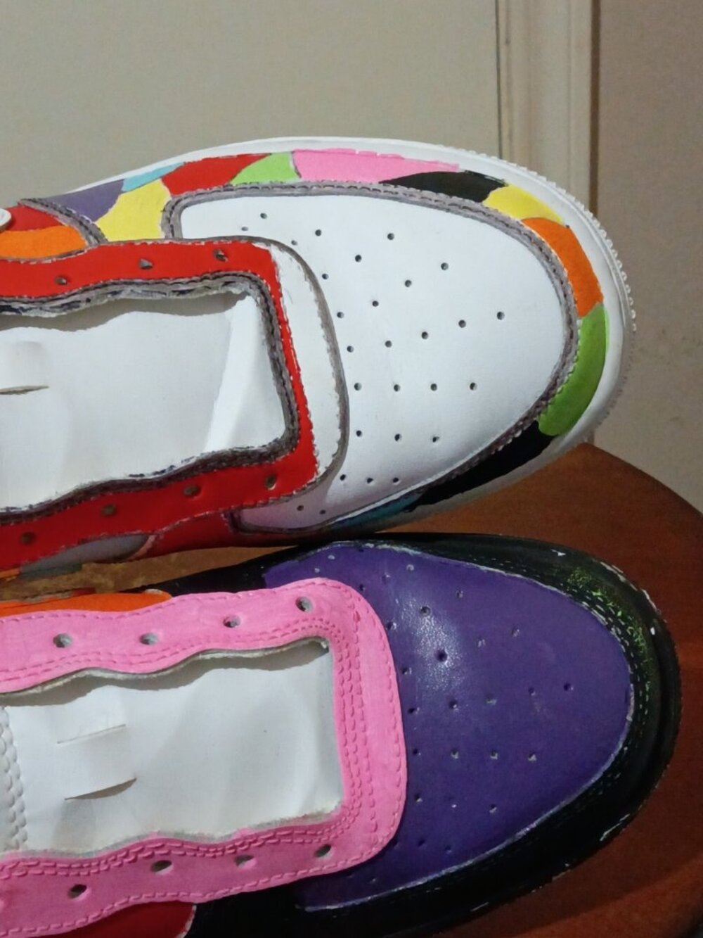 Nike Air Force 1 Low Custom Painted Multi Color 314192-117 Men's Size 6.5Y Kids - Picture 14 of 14